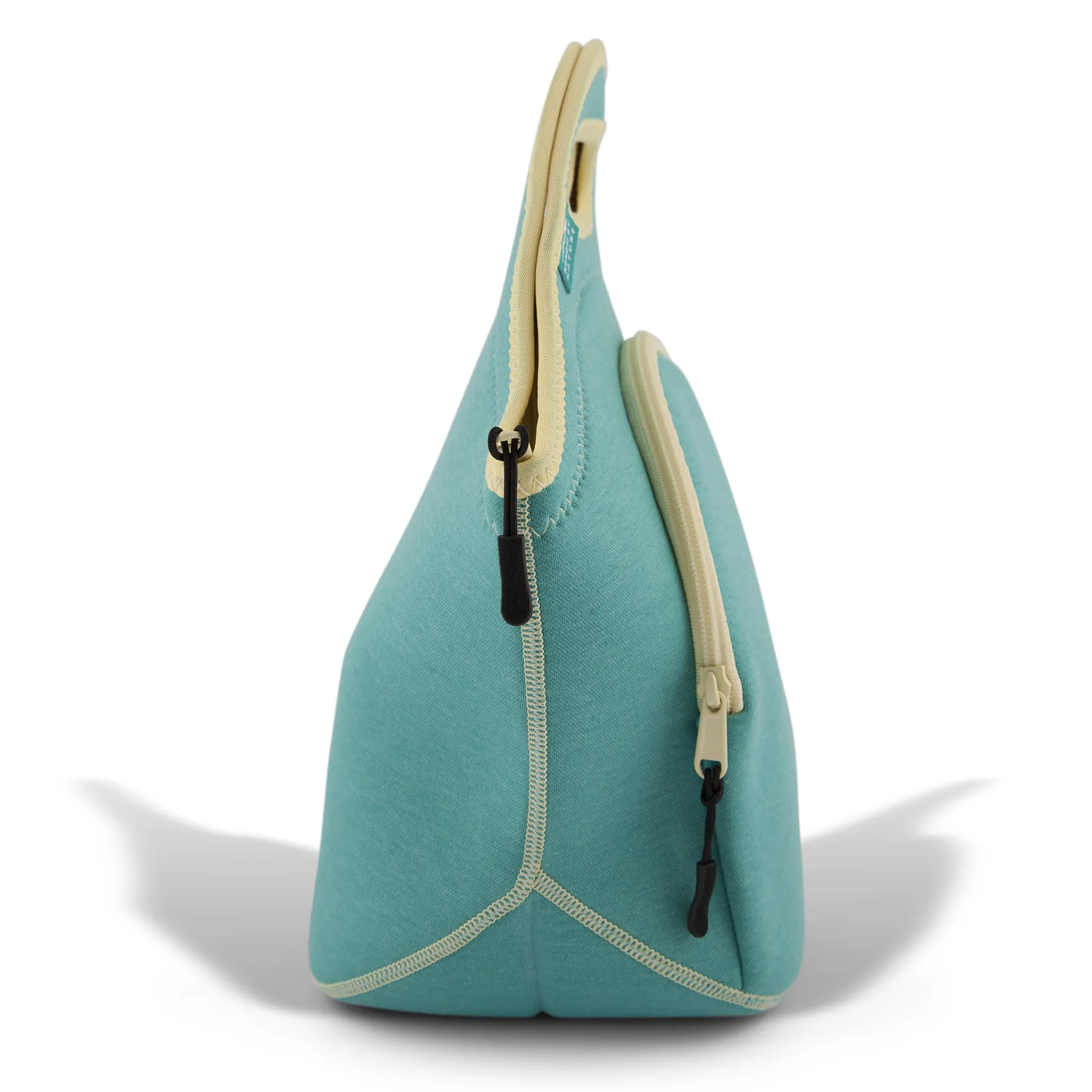13.5" Cotton Lunch Bag Lagoon/Yellow