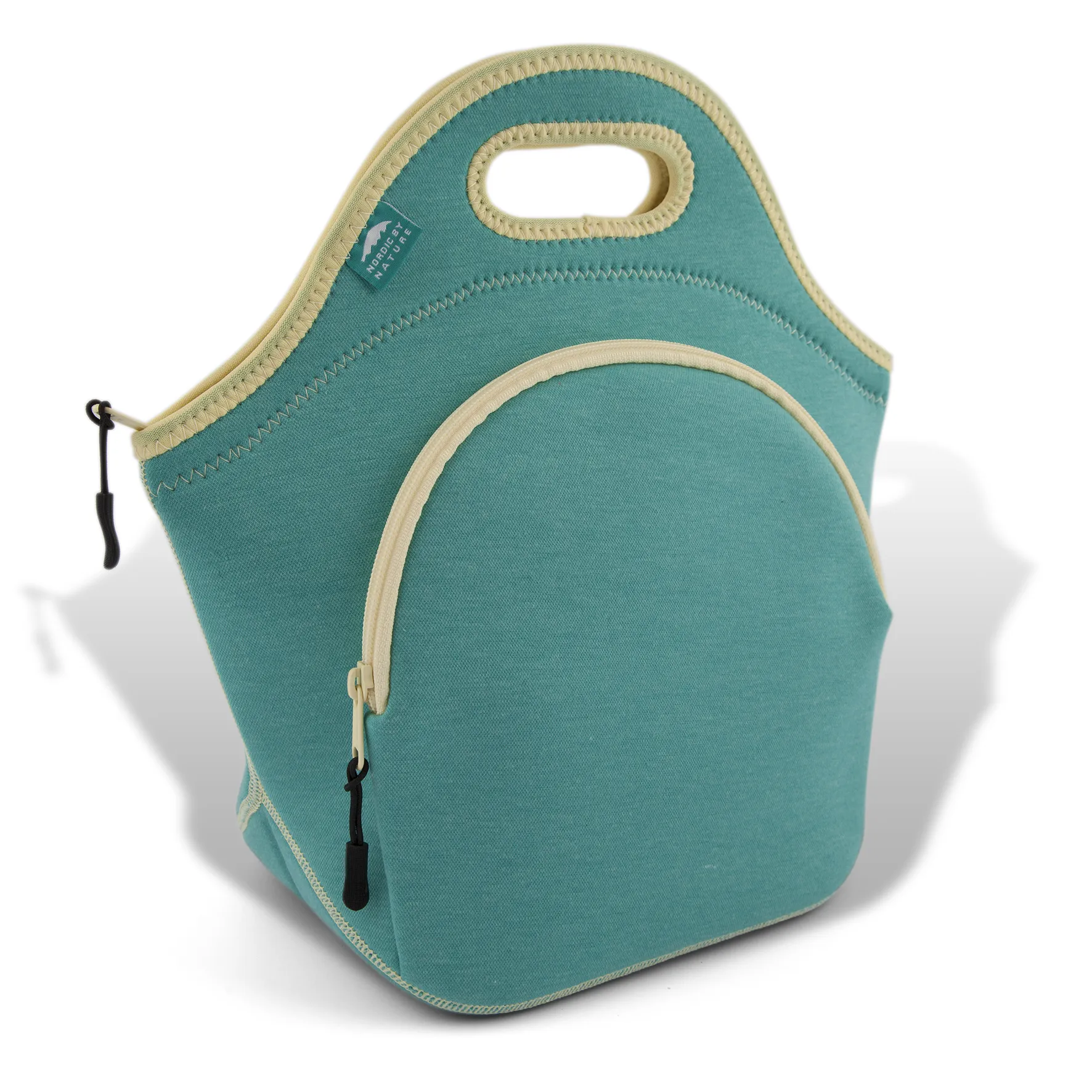 13.5" Cotton Lunch Bag Lagoon/Yellow
