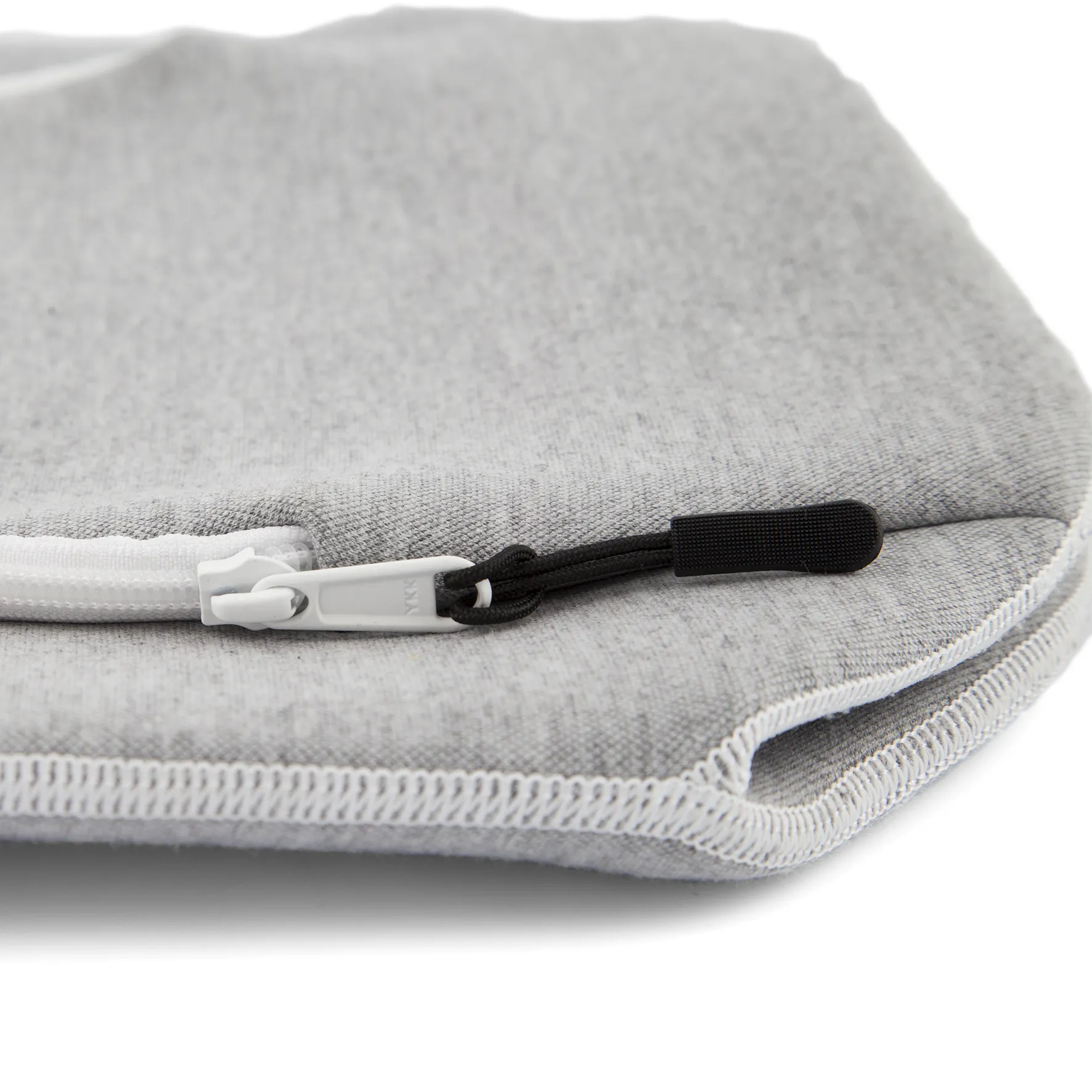 13.5" Cotton Lunch Bag White/Gray