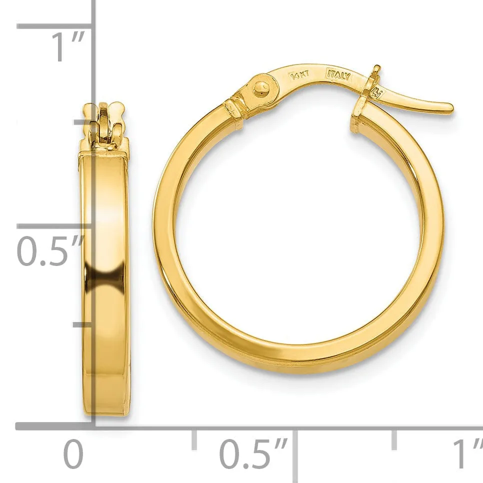 14k Yellow Gold Polished Earrings