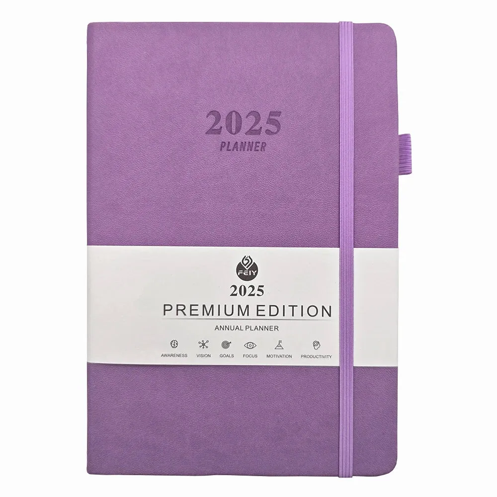 2025 Daily Planner Notebook 12 Months Calendar Weekly Monthly Schedule Organizer for Office School for Journaling Goal Setting