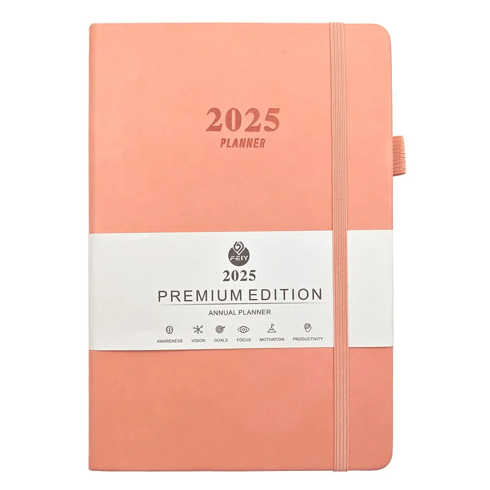 2025 Daily Planner Notebook 12 Months Calendar Weekly Monthly Schedule Organizer for Office School for Journaling Goal Setting