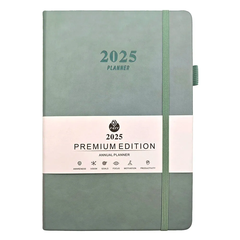 2025 Daily Planner Notebook 12 Months Calendar Weekly Monthly Schedule Organizer for Office School for Journaling Goal Setting
