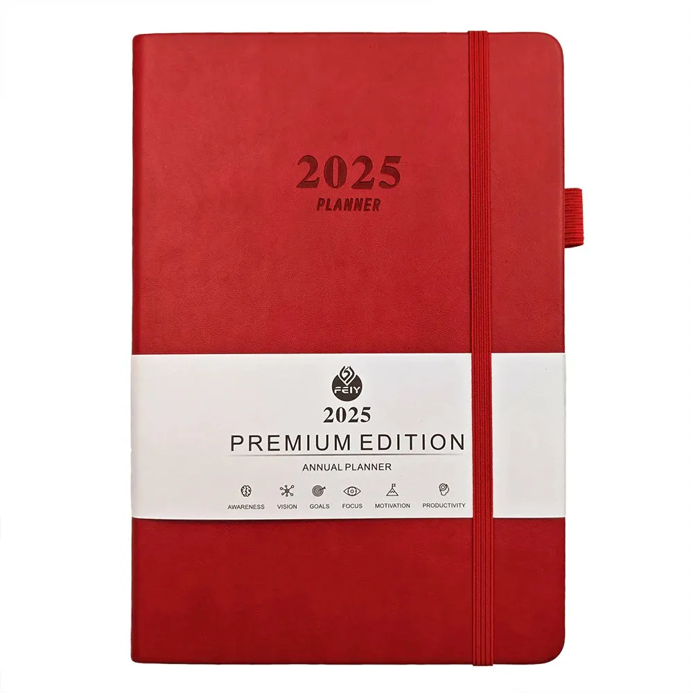2025 Daily Planner Notebook 12 Months Calendar Weekly Monthly Schedule Organizer for Office School for Journaling Goal Setting