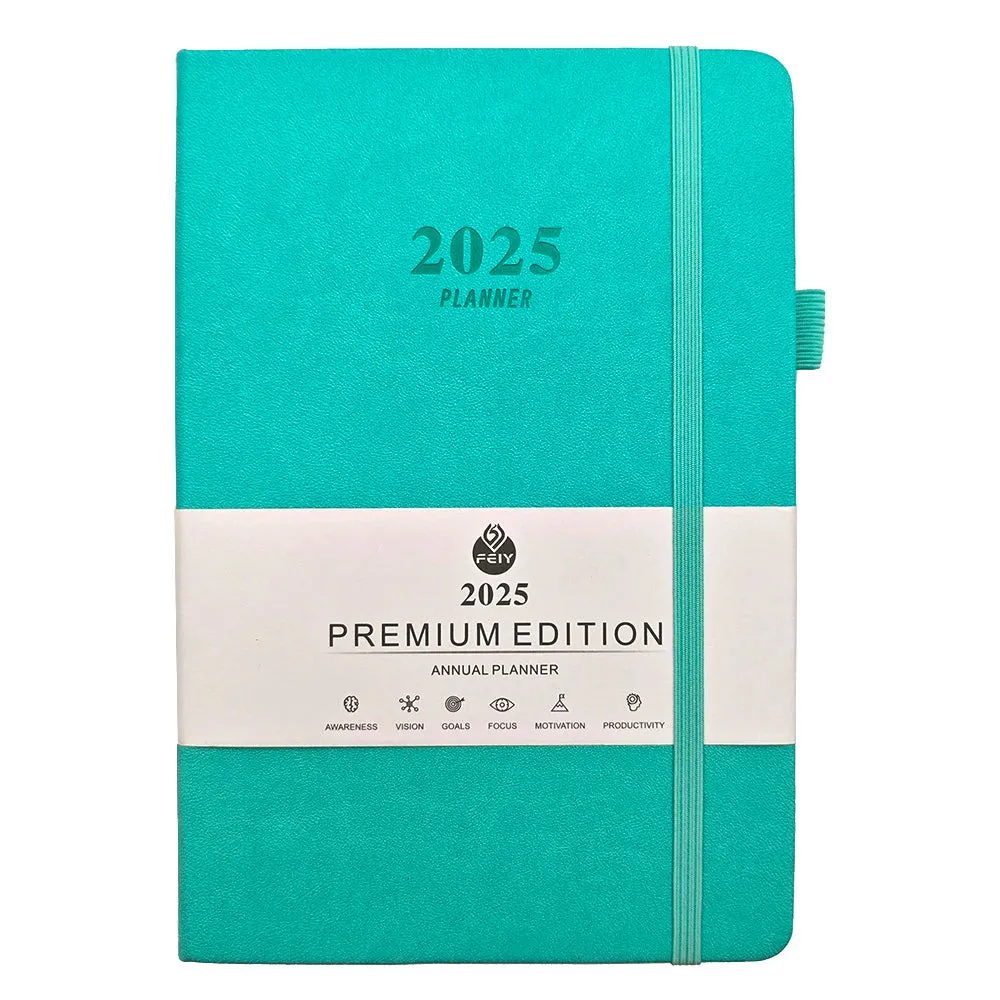 2025 Daily Planner Notebook 12 Months Calendar Weekly Monthly Schedule Organizer for Office School for Journaling Goal Setting