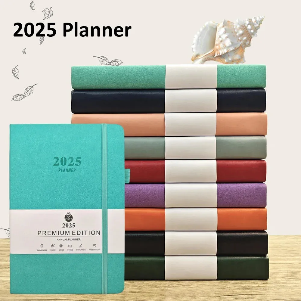 2025 Daily Planner Notebook 12 Months Calendar Weekly Monthly Schedule Organizer for Office School for Journaling Goal Setting