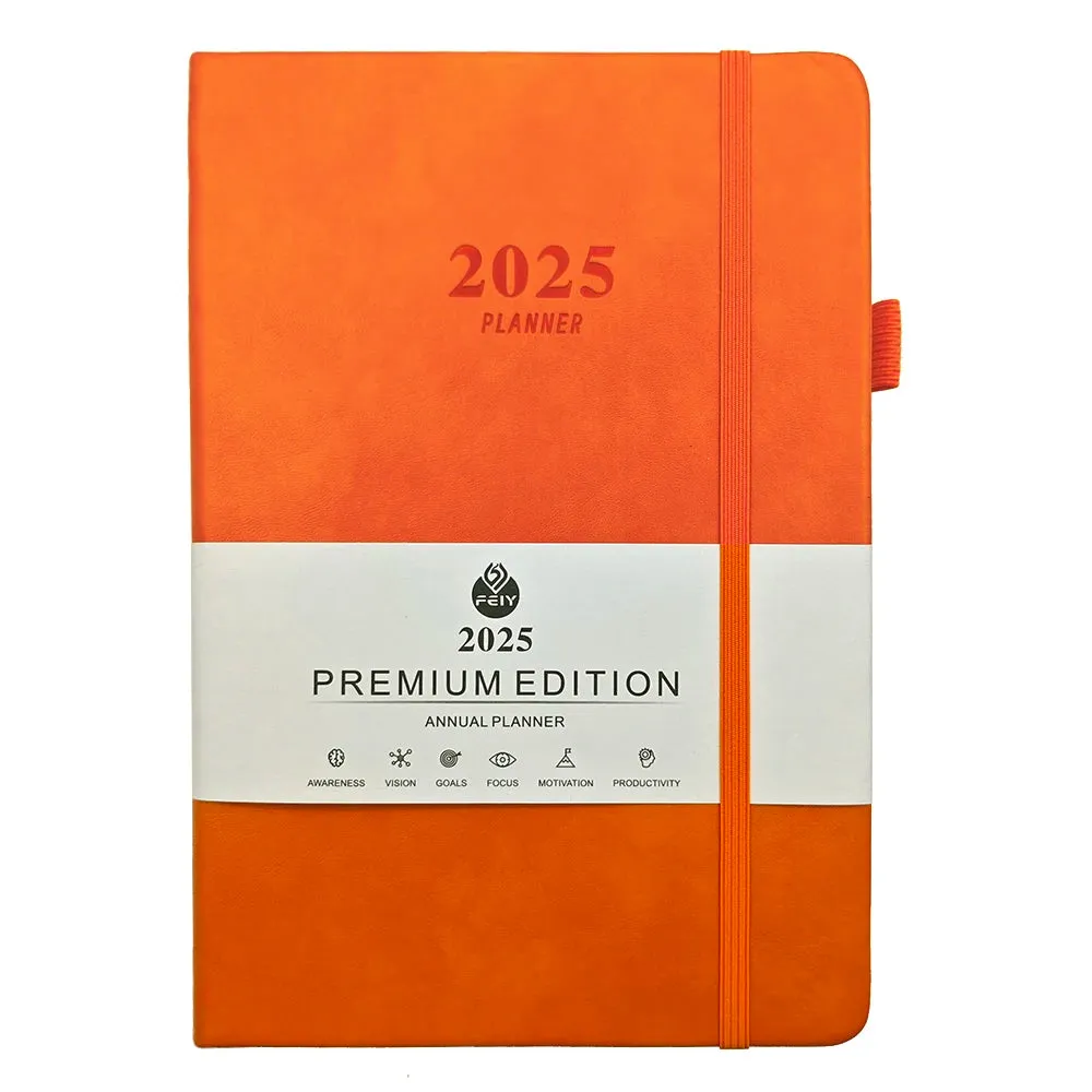 2025 Daily Planner Notebook 12 Months Calendar Weekly Monthly Schedule Organizer for Office School for Journaling Goal Setting