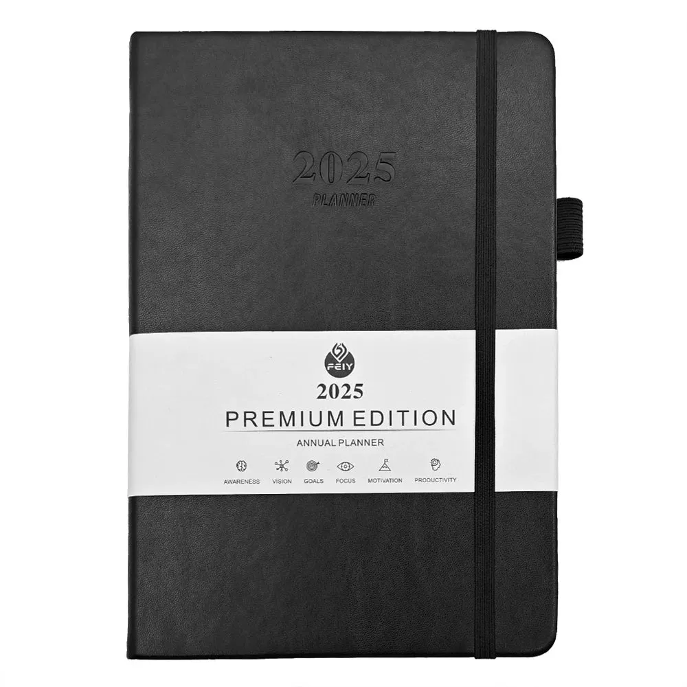 2025 Daily Planner Notebook 12 Months Calendar Weekly Monthly Schedule Organizer for Office School for Journaling Goal Setting