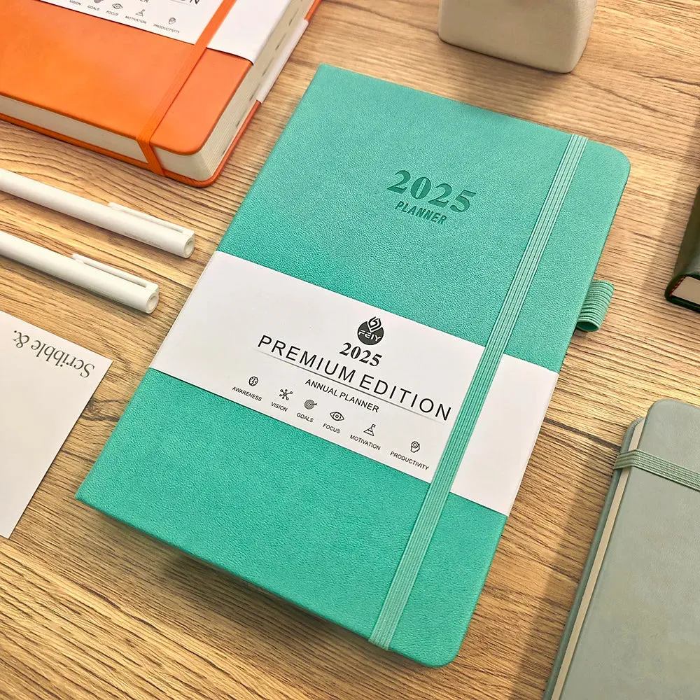 2025 Daily Planner Notebook 12 Months Calendar Weekly Monthly Schedule Organizer for Office School for Journaling Goal Setting