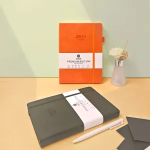 2025 Strap Notebook Office Daily Weekly & Monthly Planner Notepad A5 Schedule Agenda Organizer Notebook Leather Hardcover