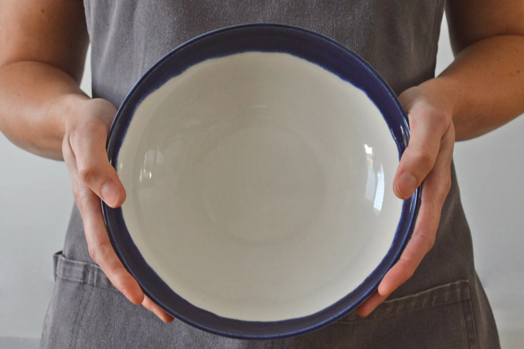 27-B Blue Pasta Bowl