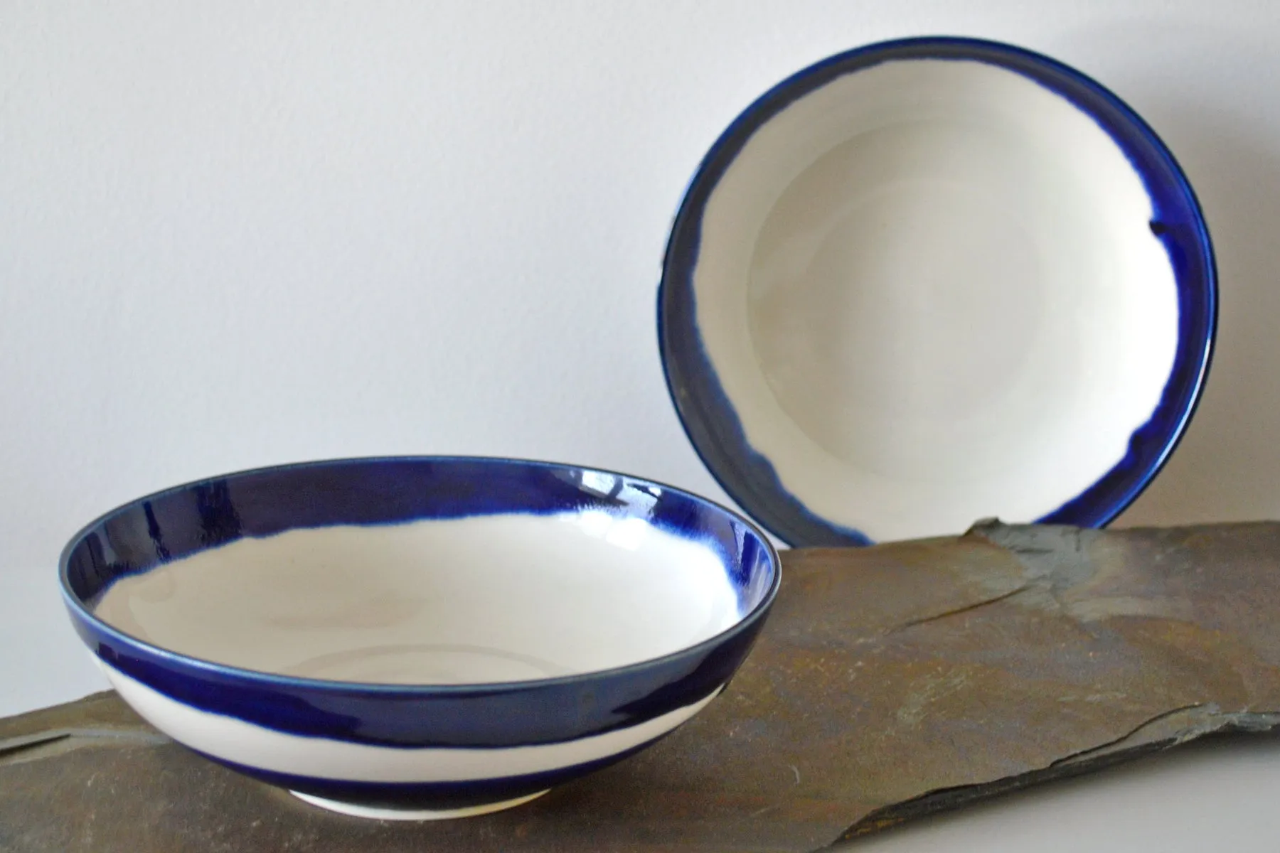 27-B Blue Pasta Bowl