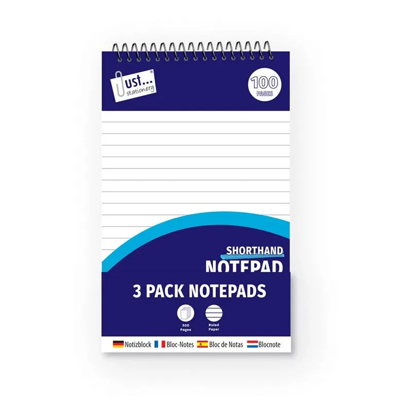3 Shorthand 100 Page Notebooks