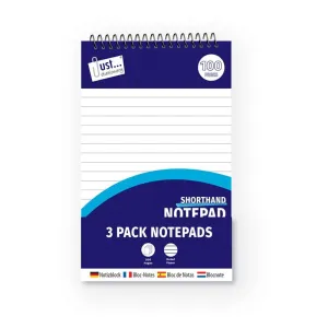 3 Shorthand 100 Page Notebooks