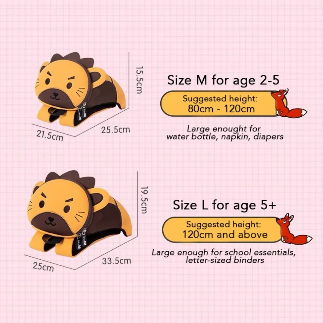 3D Little Creature Backpack - Lion