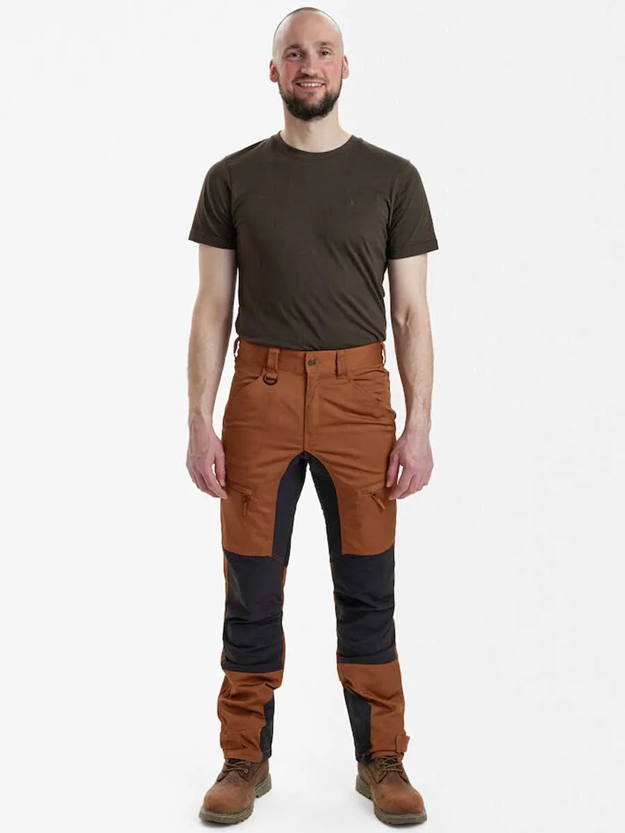 50% OFF DEERHUNTER Rogaland Stretch Trousers Contrast - Men's - Burnt Orange - Size: UK Waist 41"