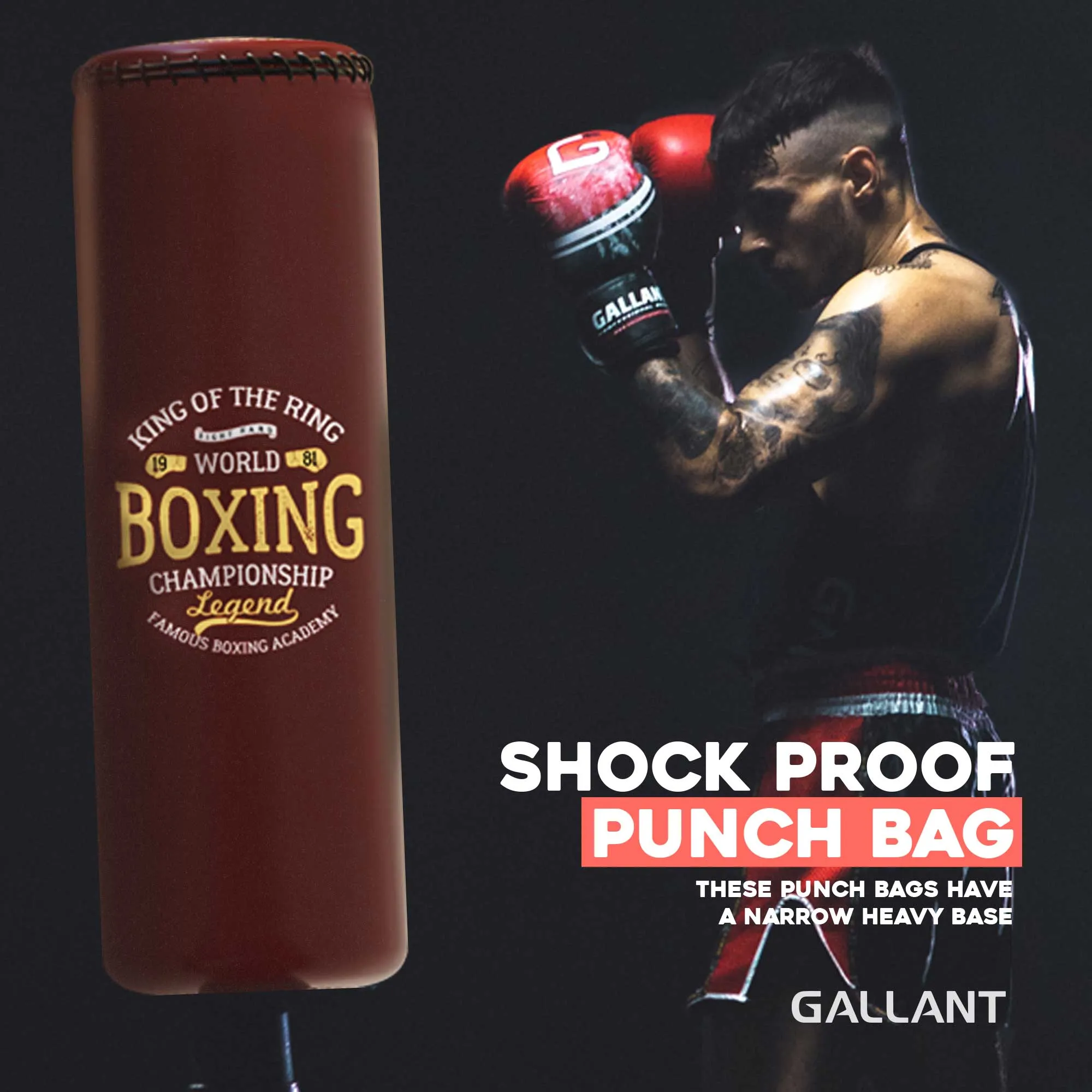 5.5ft Heritage Brown Free-Standing Punchbag