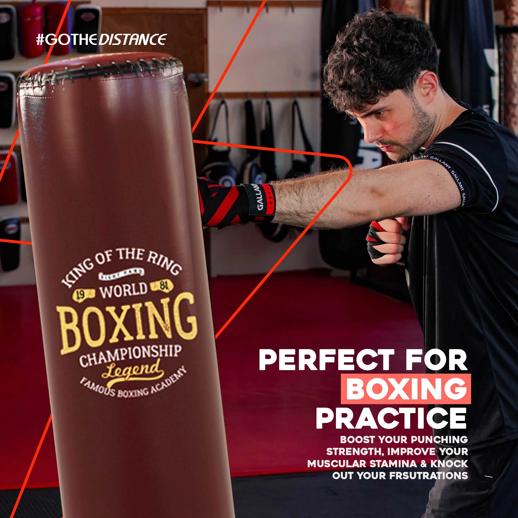 5.5ft Heritage Brown Free-Standing Punchbag