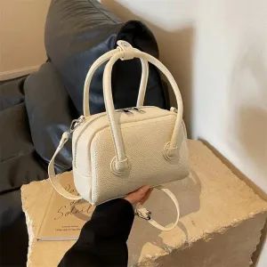 Adjustable Strap Textured Handbag