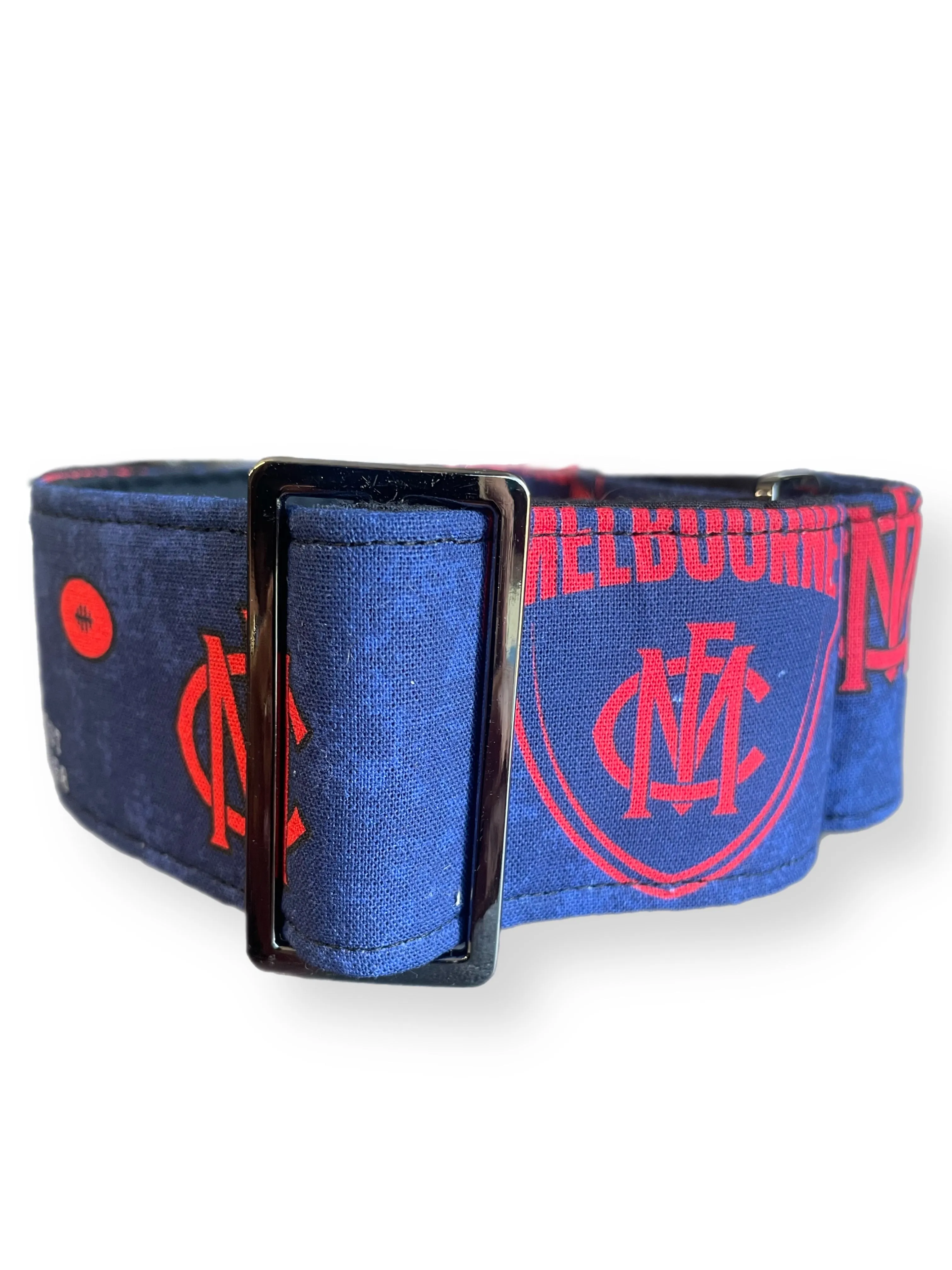 AFL inspired greyhound martingale 5cms wide collar cotton covered super soft
