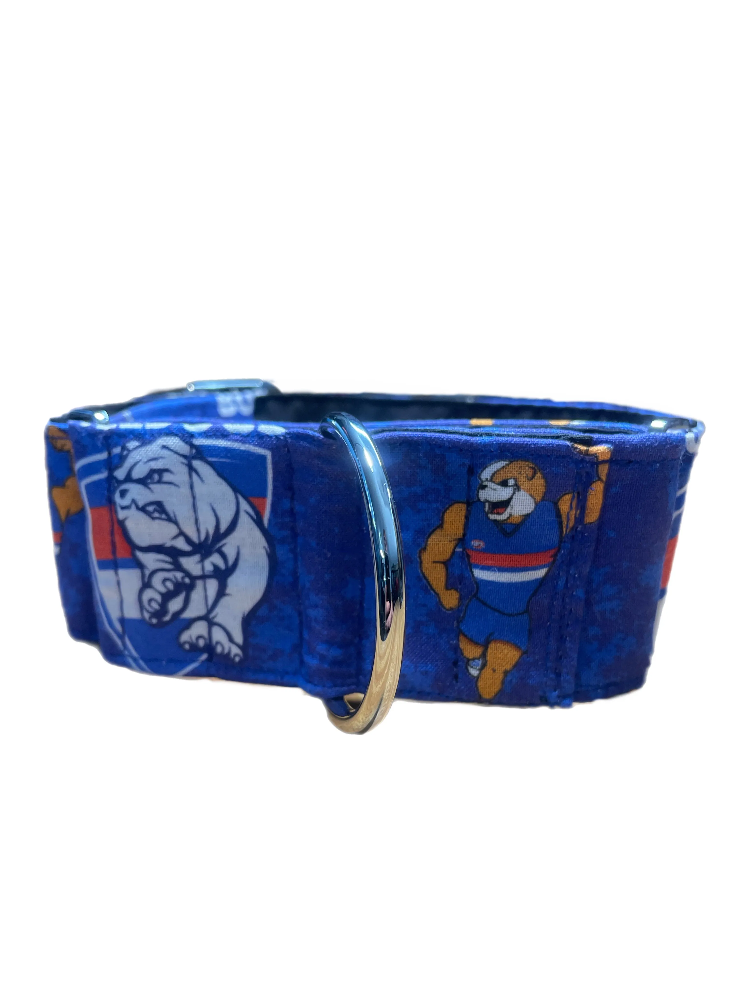 AFL inspired greyhound martingale 5cms wide collar cotton covered super soft