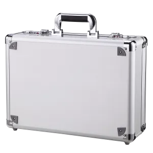 Aluminum Hard Case Briefcase Toolbox Storage Case Box Silver Carrying Case Briefcase Aluminum Laptop Briefcase Silver