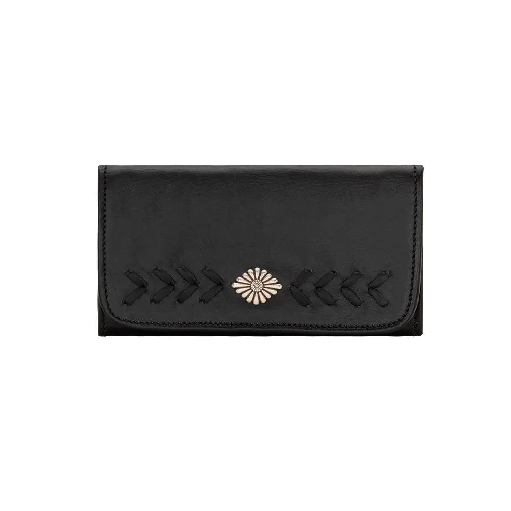 American West Handbag Mohave Collection: Leather Tri-Fold Western Wallet