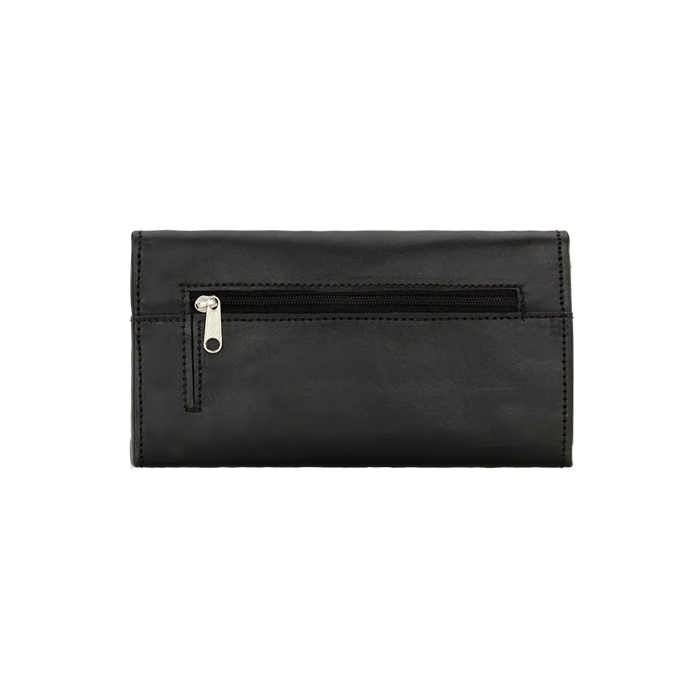 American West Handbag Mohave Collection: Leather Tri-Fold Western Wallet