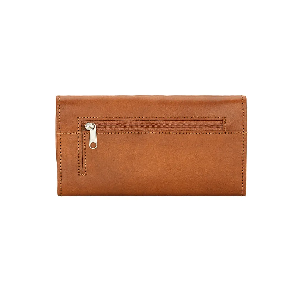 American West Handbag Mohave Collection: Leather Tri-Fold Western Wallet