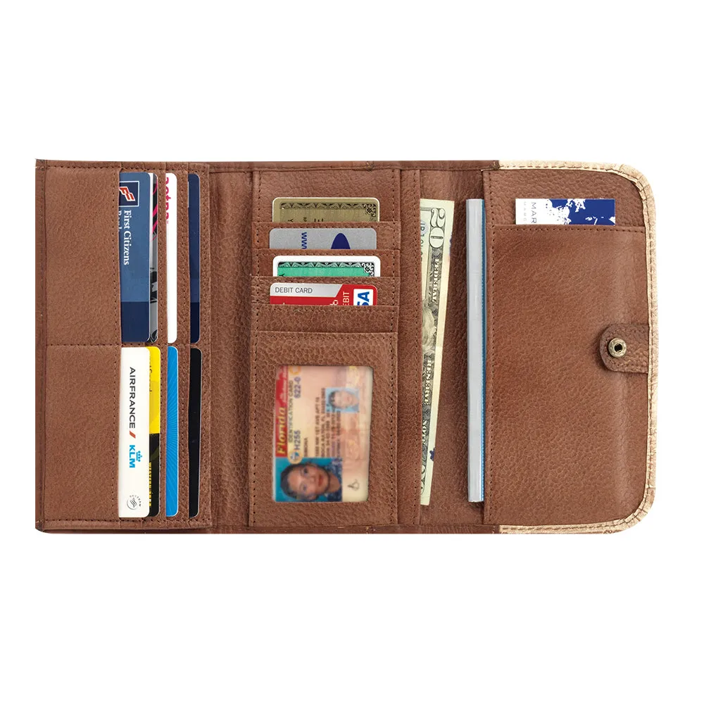 American West Handbag Mohave Collection: Leather Tri-Fold Western Wallet
