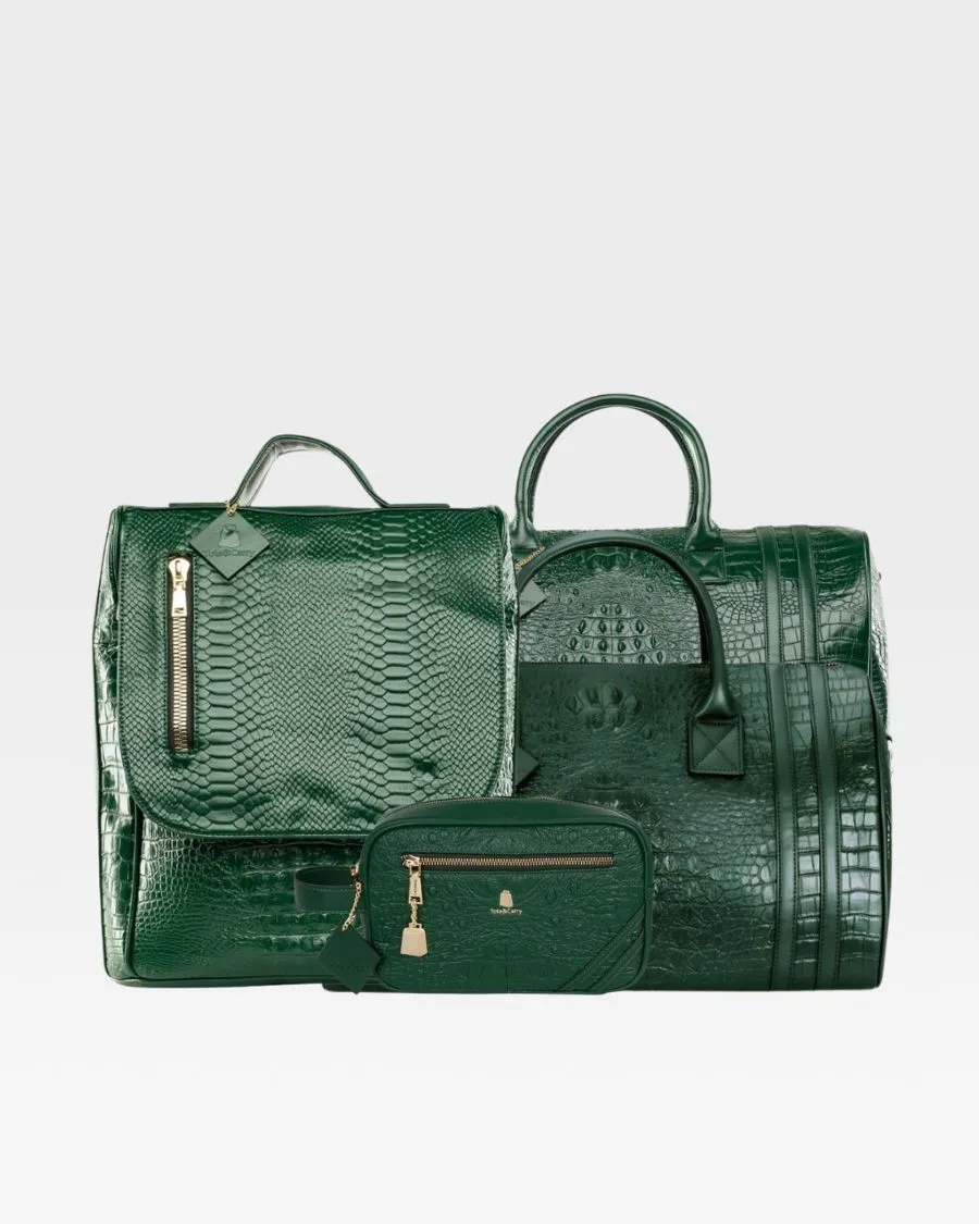 Apollo 2 Travel Set in Emerald Green