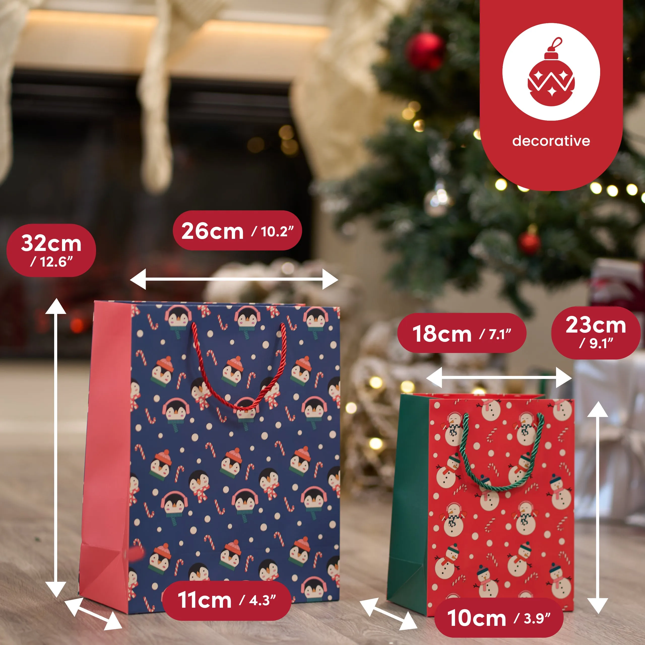 Assorted Christmas Characters Gift Bags