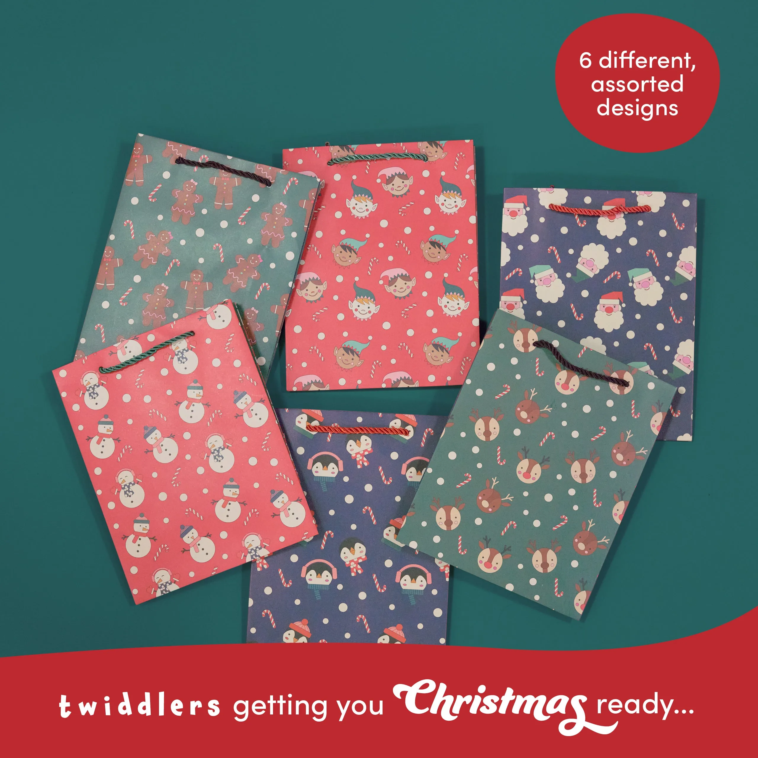 Assorted Christmas Characters Gift Bags