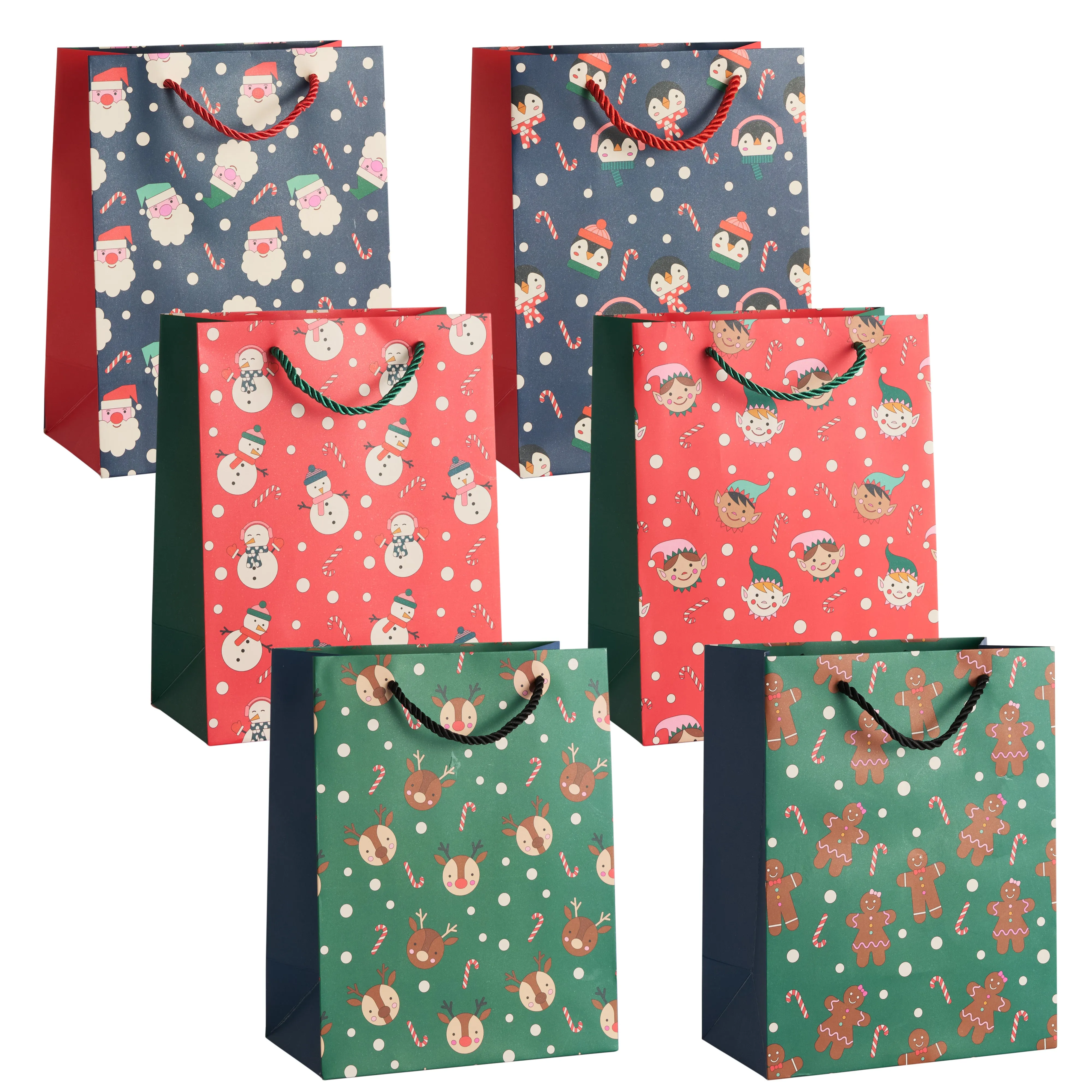 Assorted Christmas Characters Gift Bags