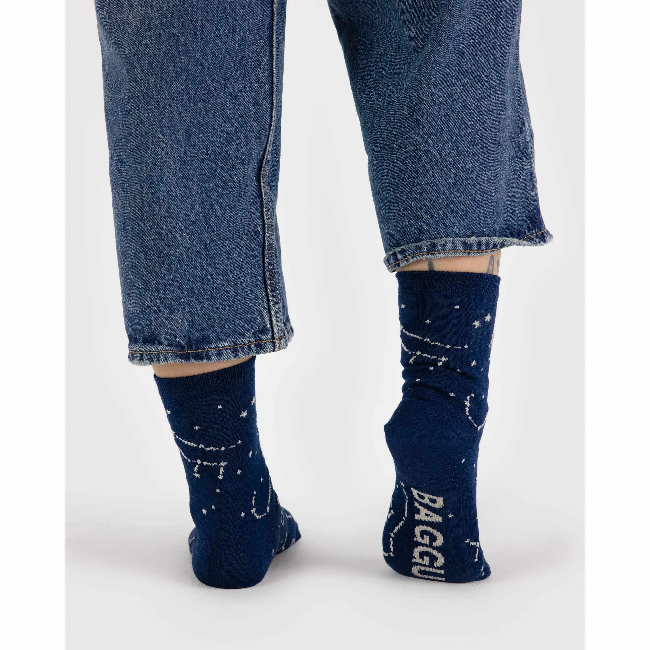 Baggu - Adult crew socks - Constellation Midnight