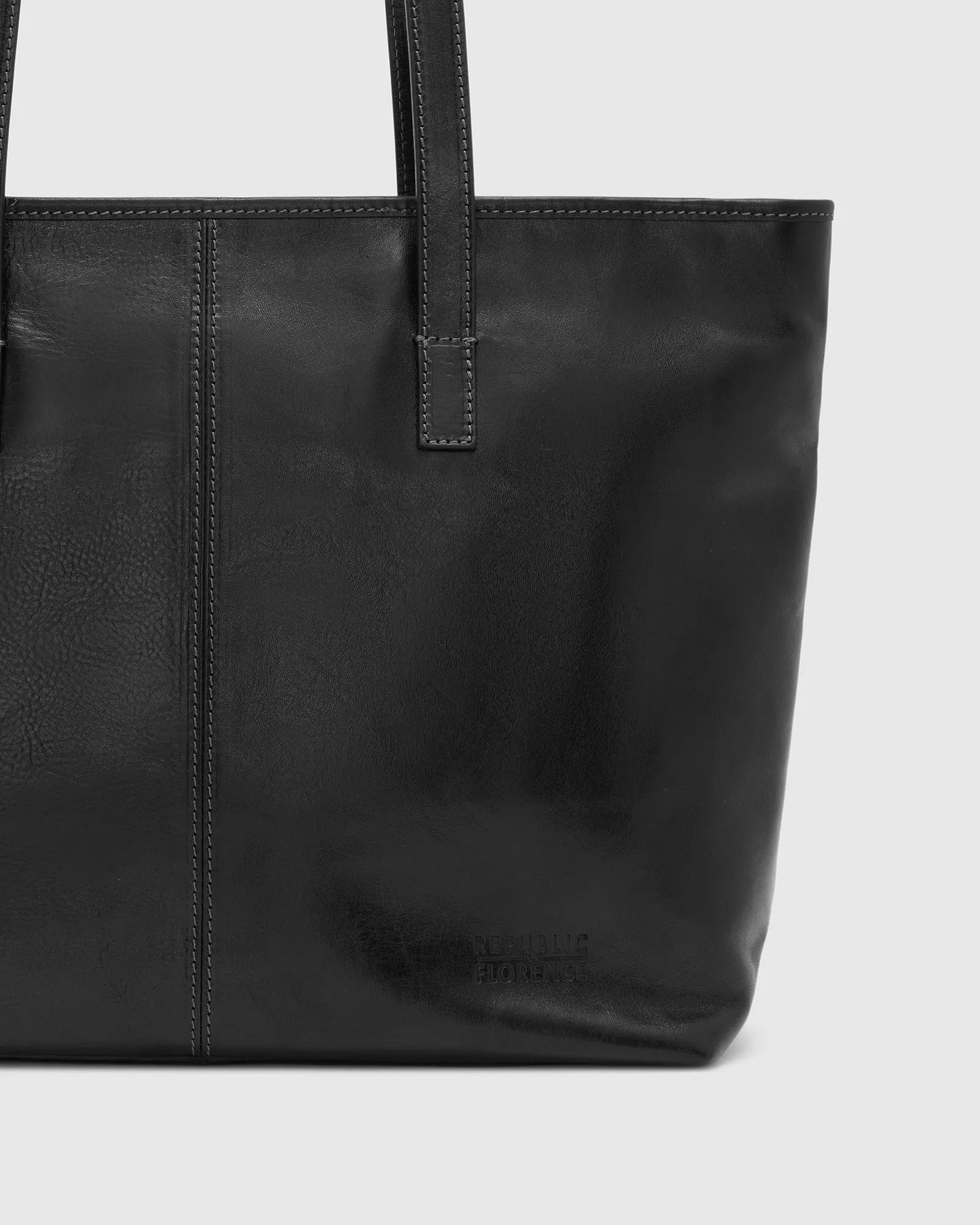 Beatrice Black - Leather Work Tote