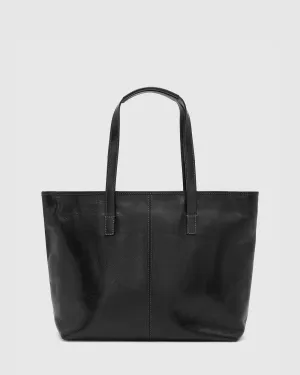 Beatrice Black - Leather Work Tote