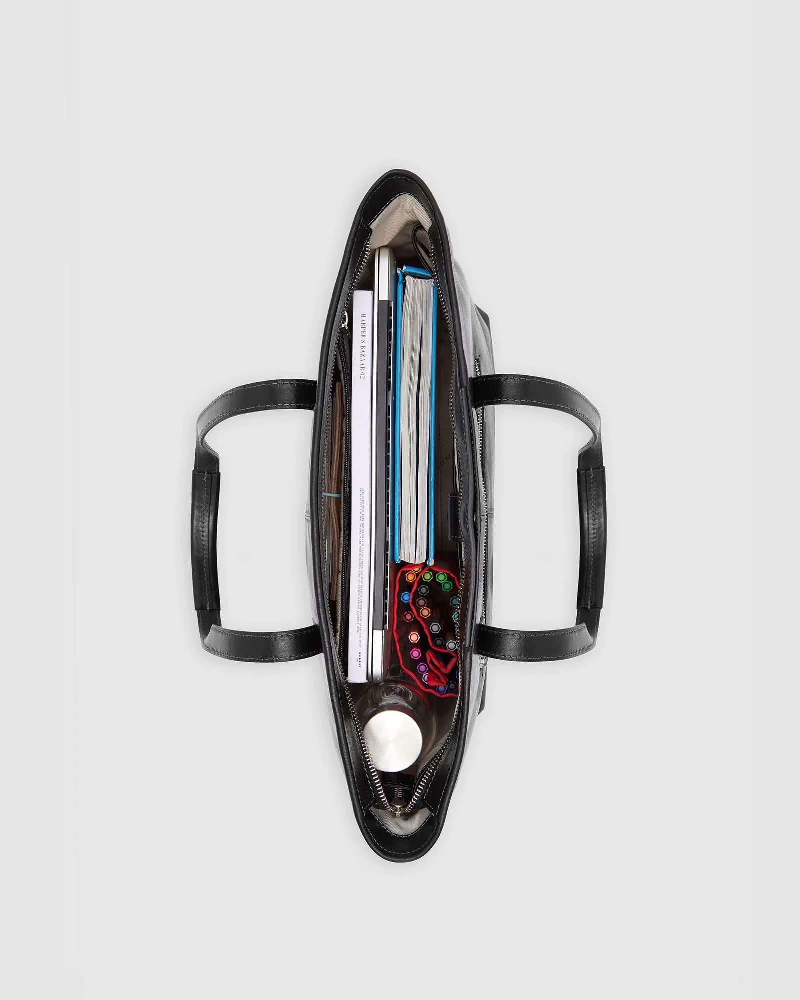 Beatrice Black - Leather Work Tote