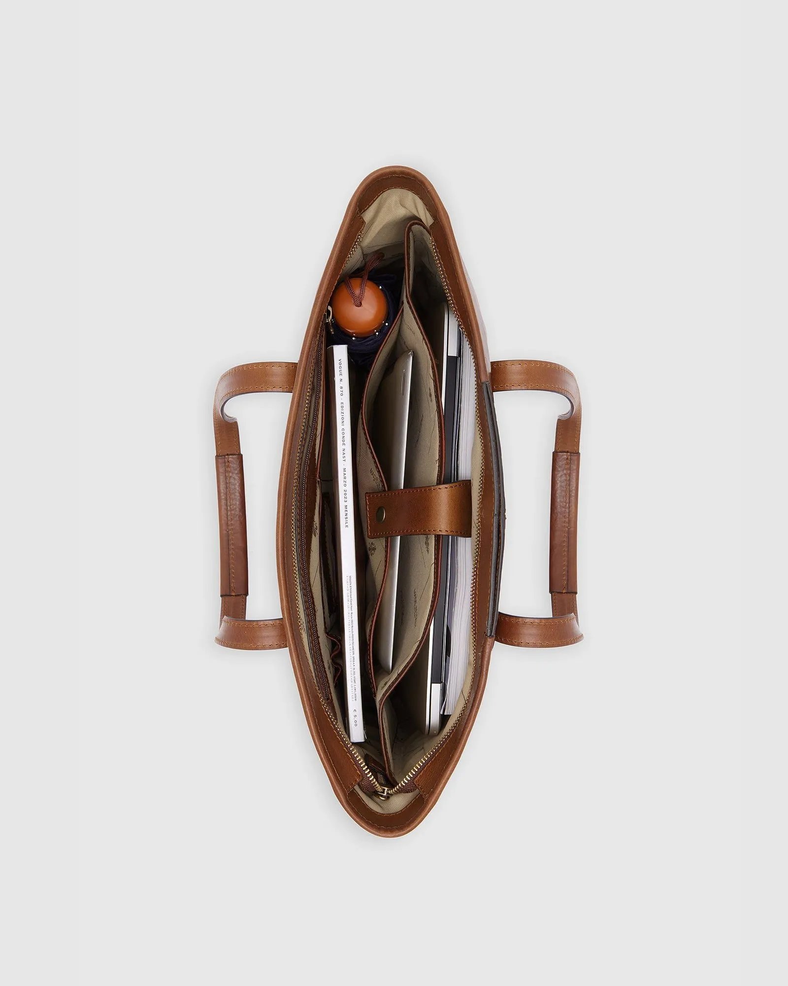Beatrice Matt Brown - Leather Work Tote