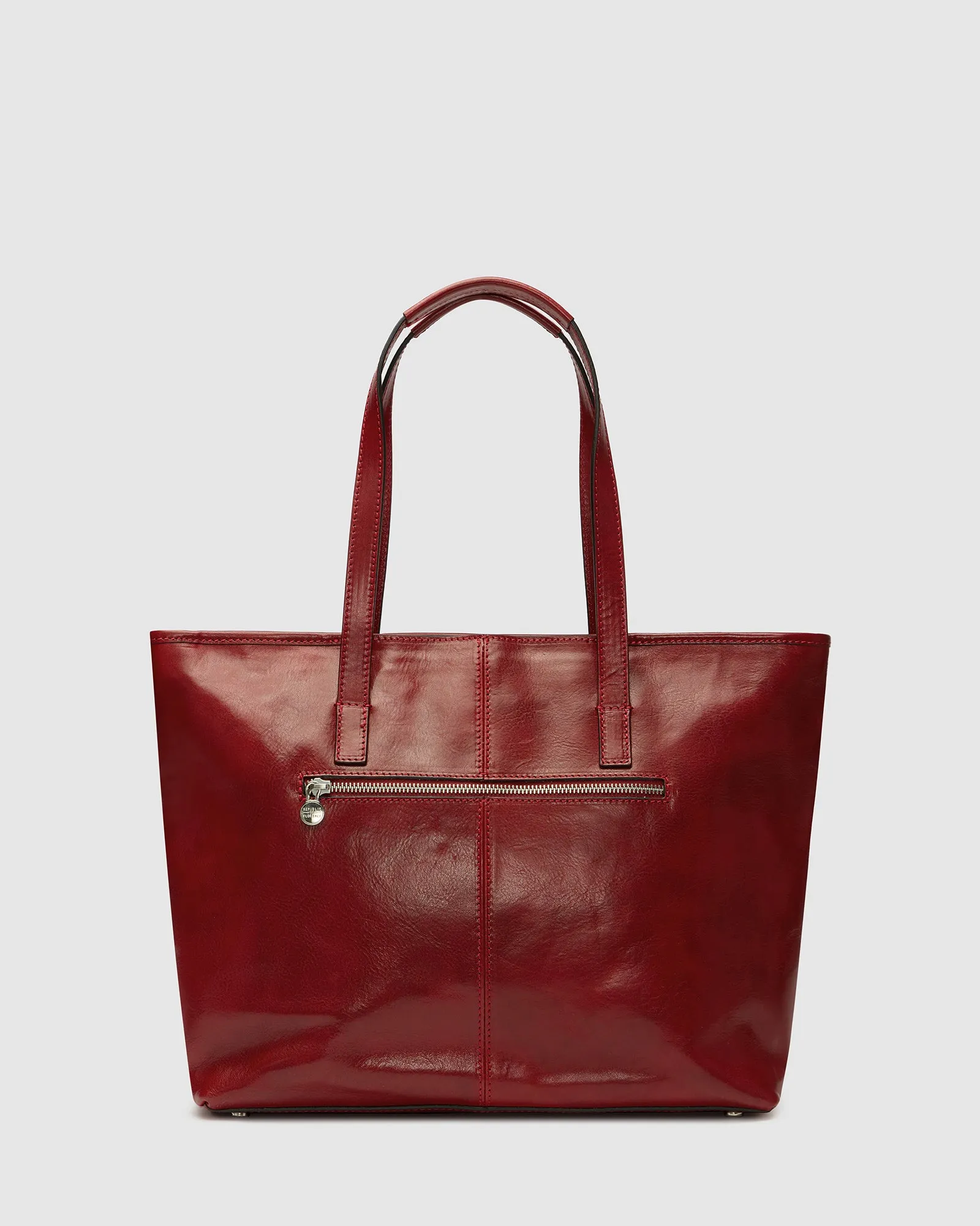 Beatrice Red - Leather Work Tote