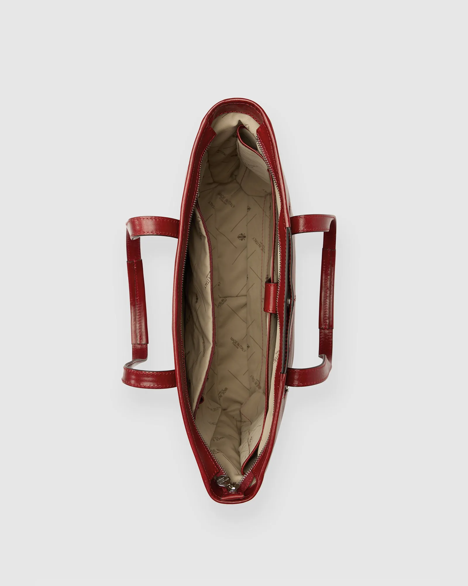 Beatrice Red - Leather Work Tote