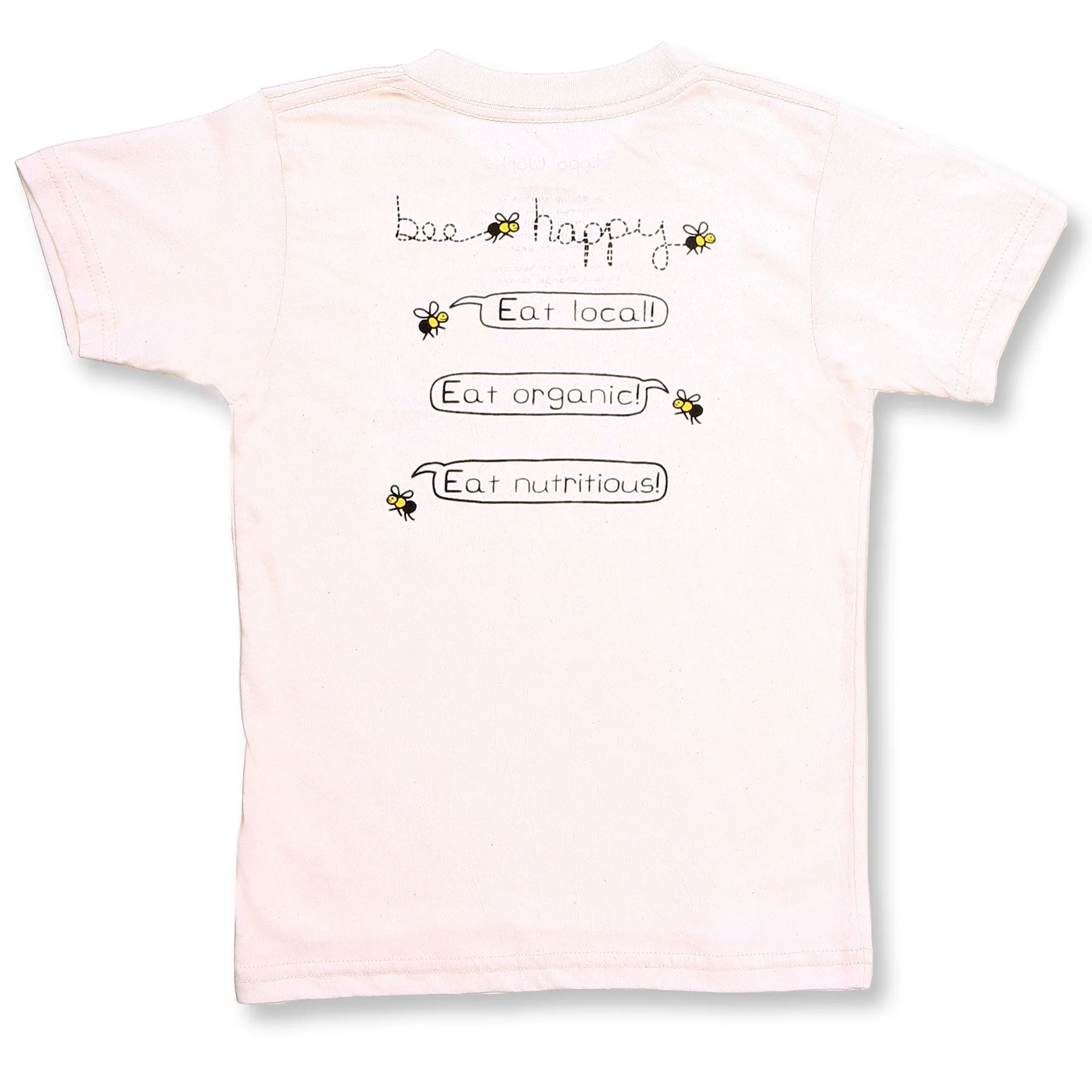 Bee Happy Organic Cotton Tee (double-sided)
