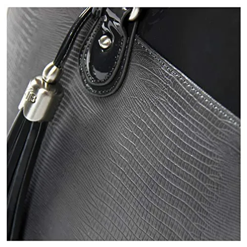 BFB Laptop Totes for Women – 13 Inch Laptop Shoulder Bag – Designer Handmade Handbag - Quality That’s Made to Last – Charcoal Gray