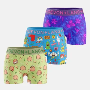 Bria Boyshort - Multi-Packs - Peaches/Cartoons/Bromeliad UV
