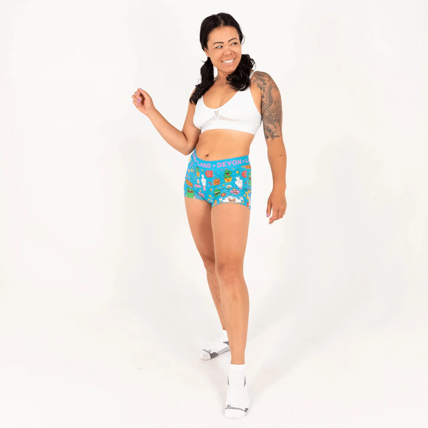 Bria Boyshort - Multi-Packs - Peaches/Cartoons/Bromeliad UV