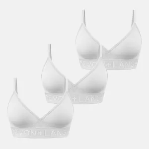 Bria Bralette - Multi-Packs - Glacier White