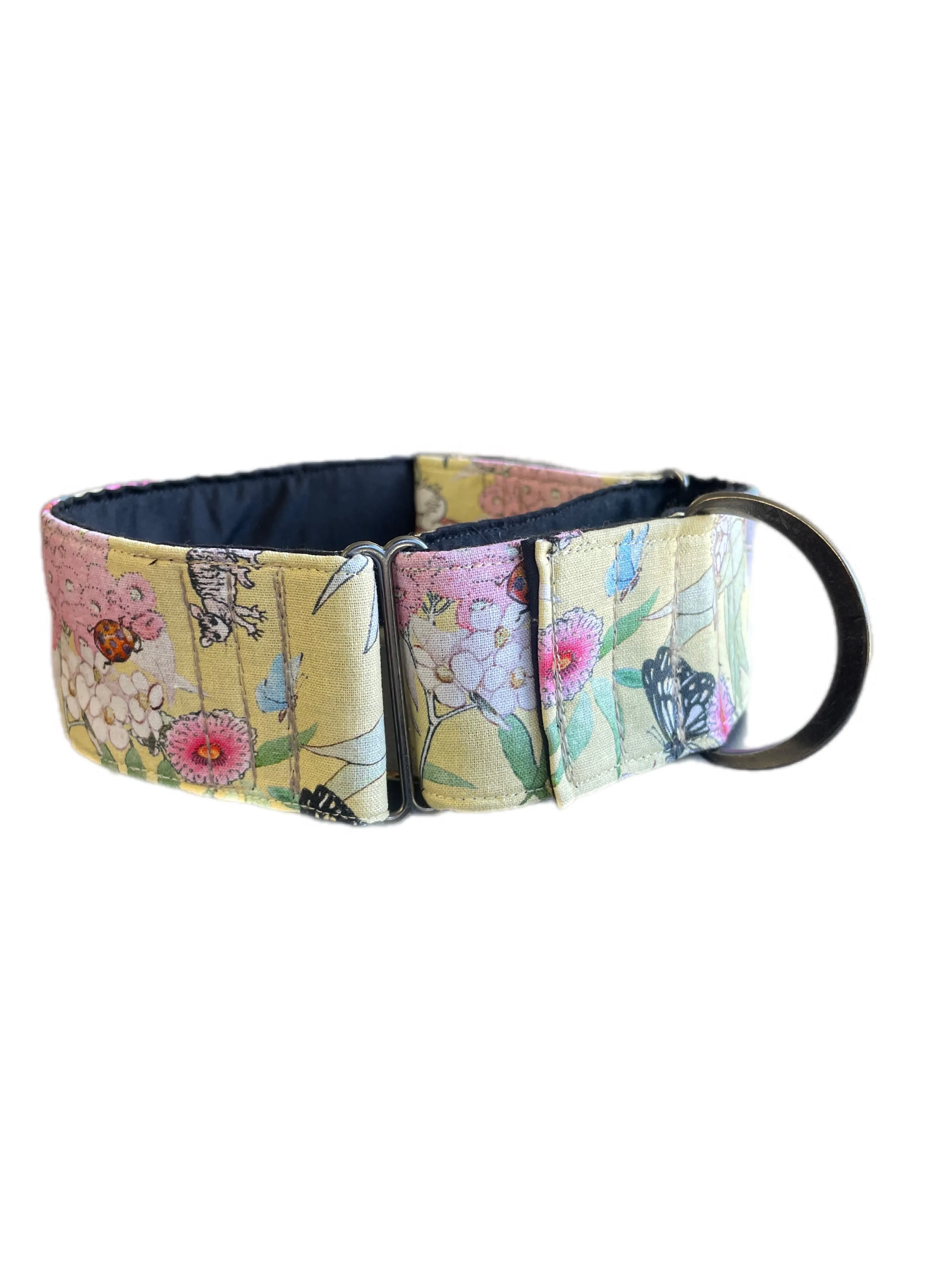 Bush babies May Gibbs designer gumnut Australiana Cotton covered greyhound Martingale collar 50mm width super soft
