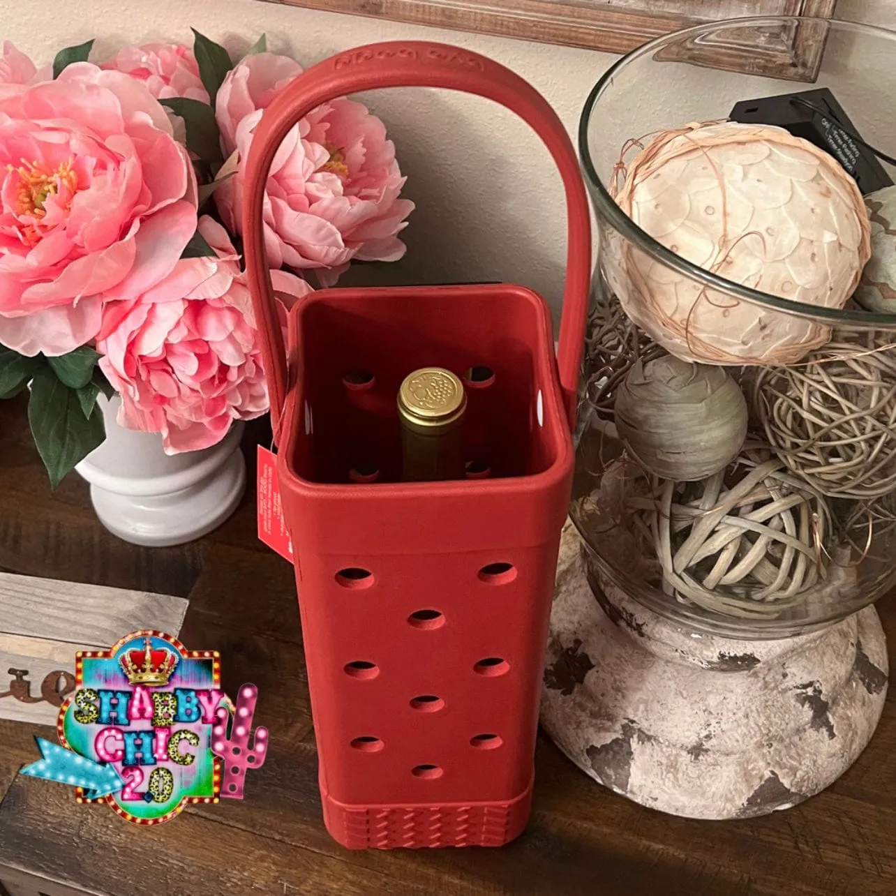BYO Bogg® Wine Tote - Burgandy baller