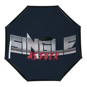 Car Reverse Umbrella with Stylish Inner Print – Windproof & Hands-Free Design
