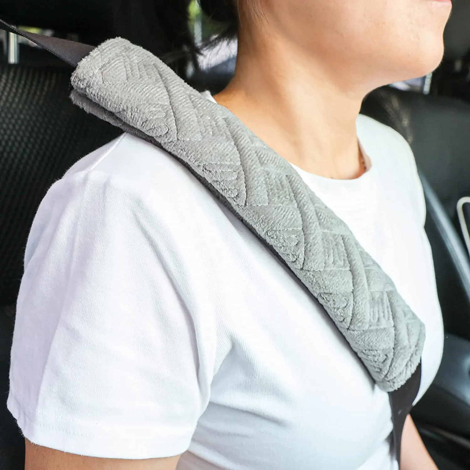 Car Seat Belt Pads Cover for A More Comfortable Driving, Universal Fit for All Cars Seat Belt Shoulder Strap Covers Harness Pad for Car Interior Accessories